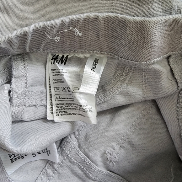 H&M Gray Sequin Denim Leggings Jeans - Picture 3 of 6